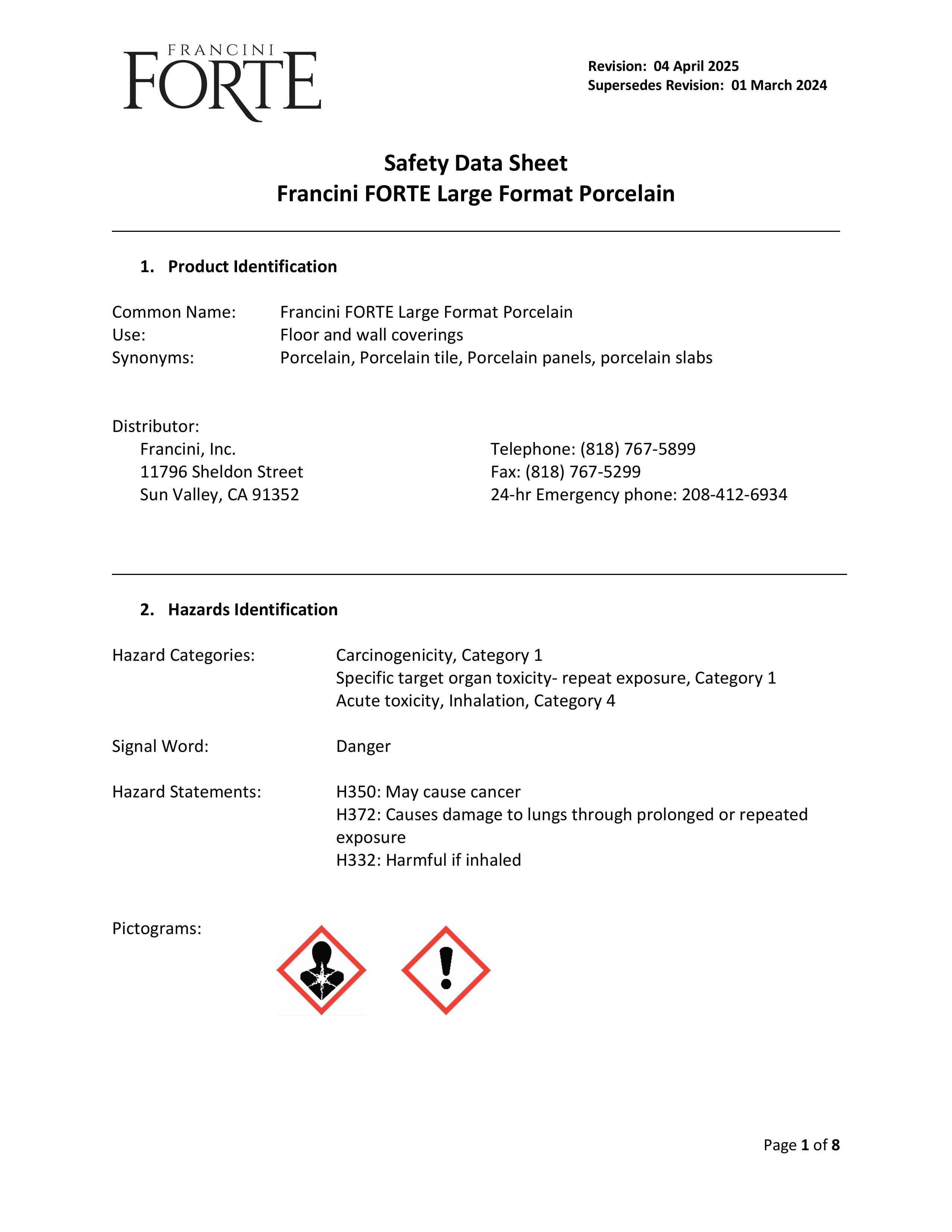 View the Natural Stone Fabrication & Use Agreement